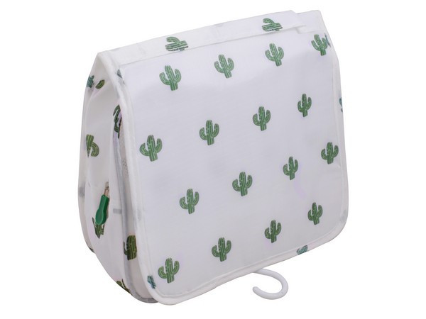 Velcro Hanging Toiletry Bag (Cactus Print)