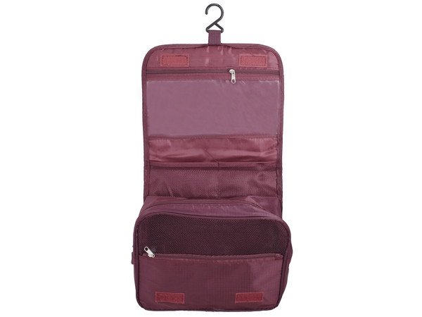 Velcro Hanging Toiletry Bag - Maroon