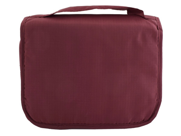 Velcro Hanging Toiletry Bag - Maroon