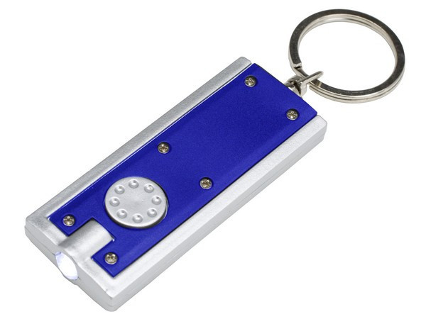 Rectangle Torch Keyring - Blue