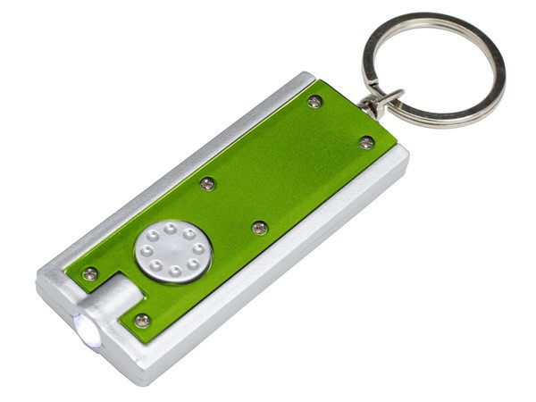 Rectangle Torch Keyring - Green