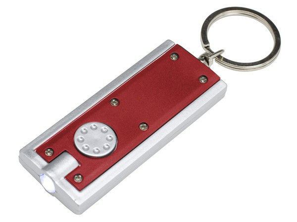 Rectangle Torch Keyring - Red