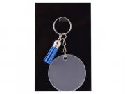 Acrylic Keychain with Tassles - Blue