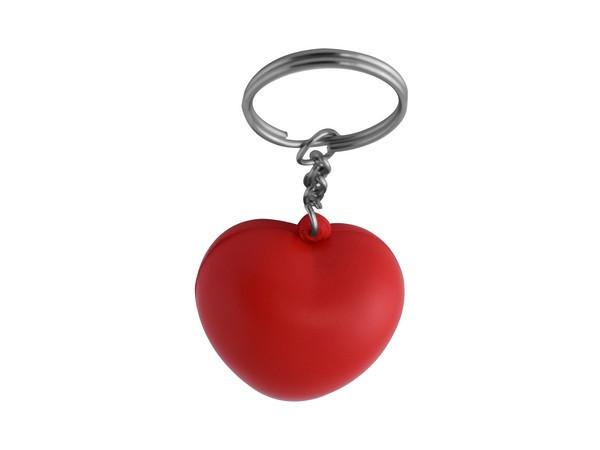 Heart Stress Ball Keyring