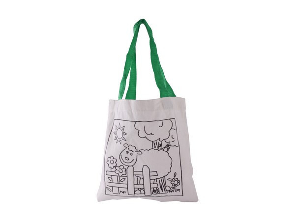 Mini Colour-In Design Cotton Bag