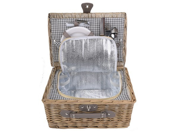 2-Person Wicker Picnic Basket