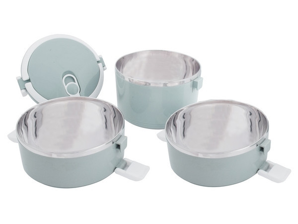 Stackable 3-Layer Lunch Container Set