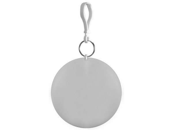 Poncho Ball Keyring - White