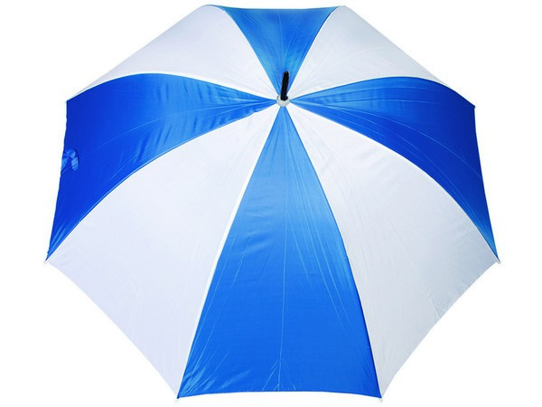 Golf Umbrella Wooden Handle - Blue & White