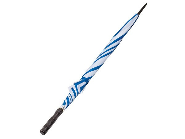 Golf Umbrella Wooden Handle - Blue & White