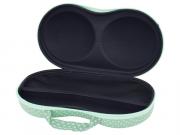 Bra Travel Case - Green & White