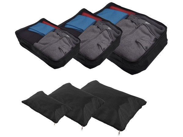 6-Piece Luggage Organiser Set - Black