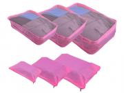 6-Piece Luggage Organiser Set - Pink