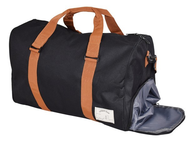 Flex Canvas Weekender - Black & Tan