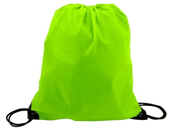 210D Poly String Bag - Lime Green