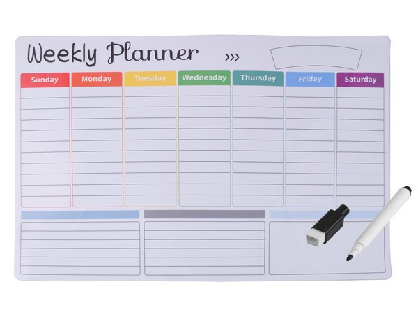 Magnetic Weekly Planner & Dry Erase Marker