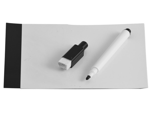 Fridge Magnetic Board & Marker - Black