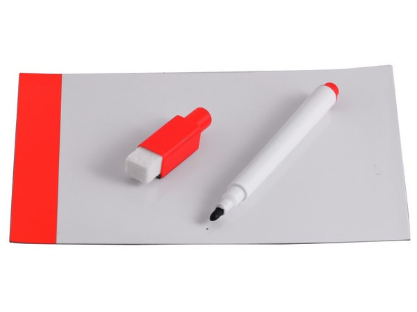 Fridge Magnetic Board & Marker - Red