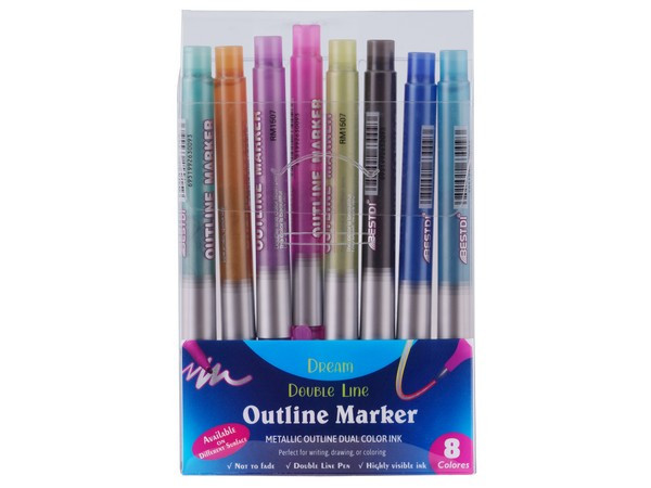 Metallic 8-Piece Outline Marker