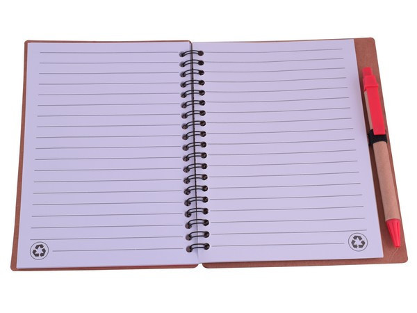 Recycle Notebook & Pen - Red