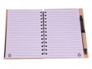 Thick Recycle Notebook & Pen - Black & Brown