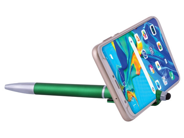 Pen Cellphone Holder & Stylus - Green