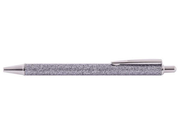 Glitter Ball Point Pen - Silver