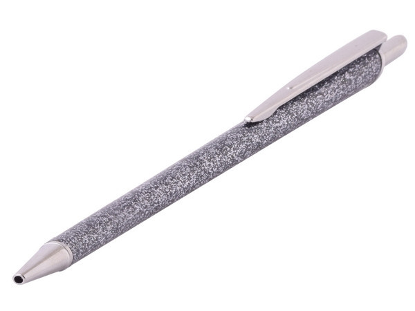 Glitter Ball Point Pen - Silver