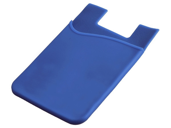 Silicone Cellphone Card Holder - Blue