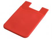 Silicone Cellphone Card Holder - Red