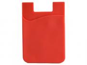 Silicone Cellphone Card Holder - Red