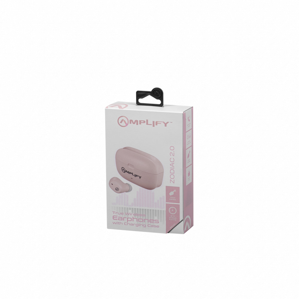 Zodiac 2.0 Series TWS Earphones with Charging Case - Pink