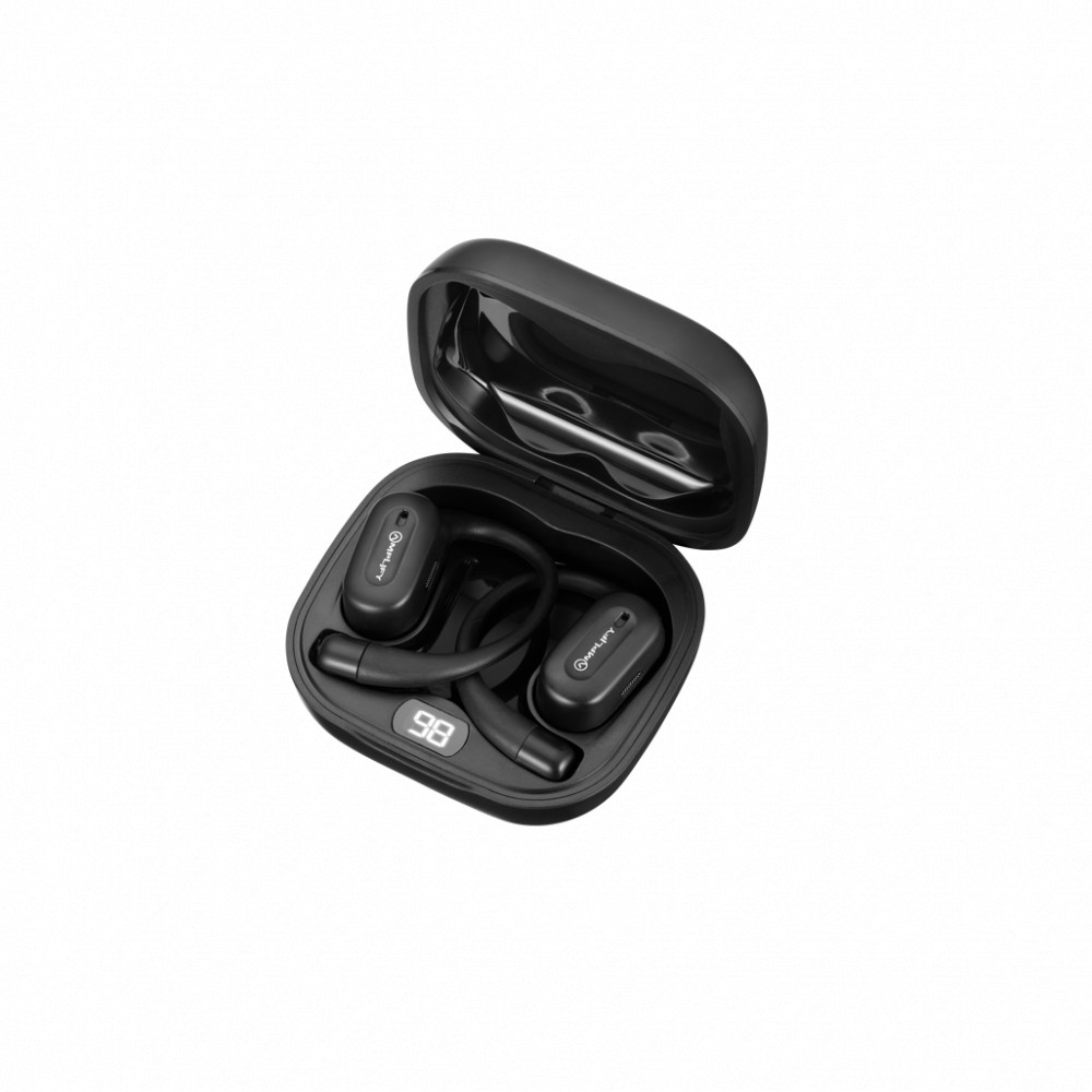 Move Series Air Conduction TWS Earphones with Charging Case - Black