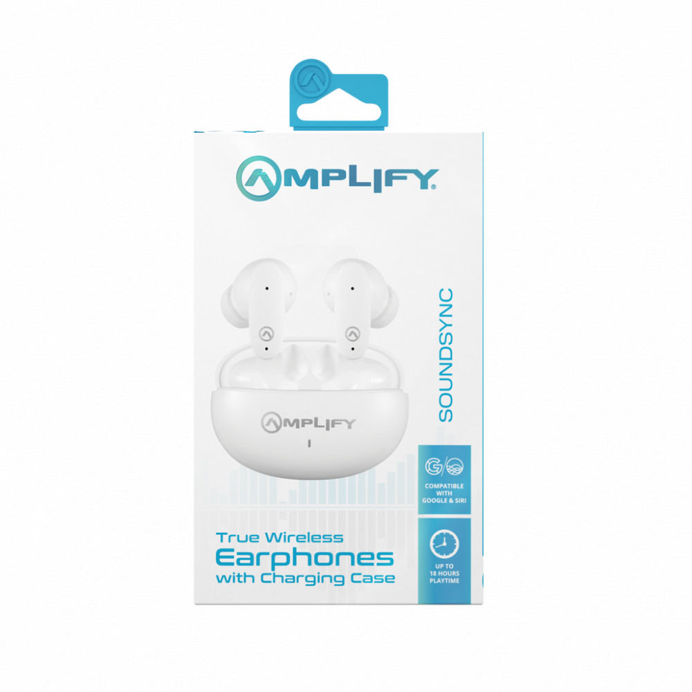 SoundSync Series True Wireless Earphones with Charging Case - White