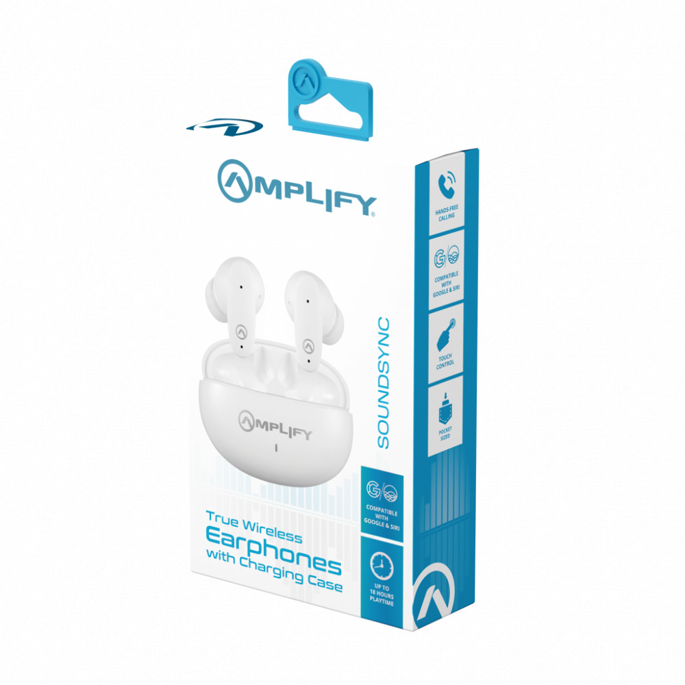 SoundSync Series True Wireless Earphones with Charging Case - White