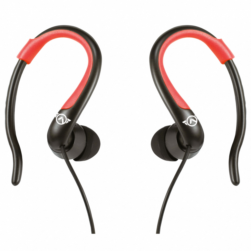 Sport Rapid series earbuds with pouch - Black/Red