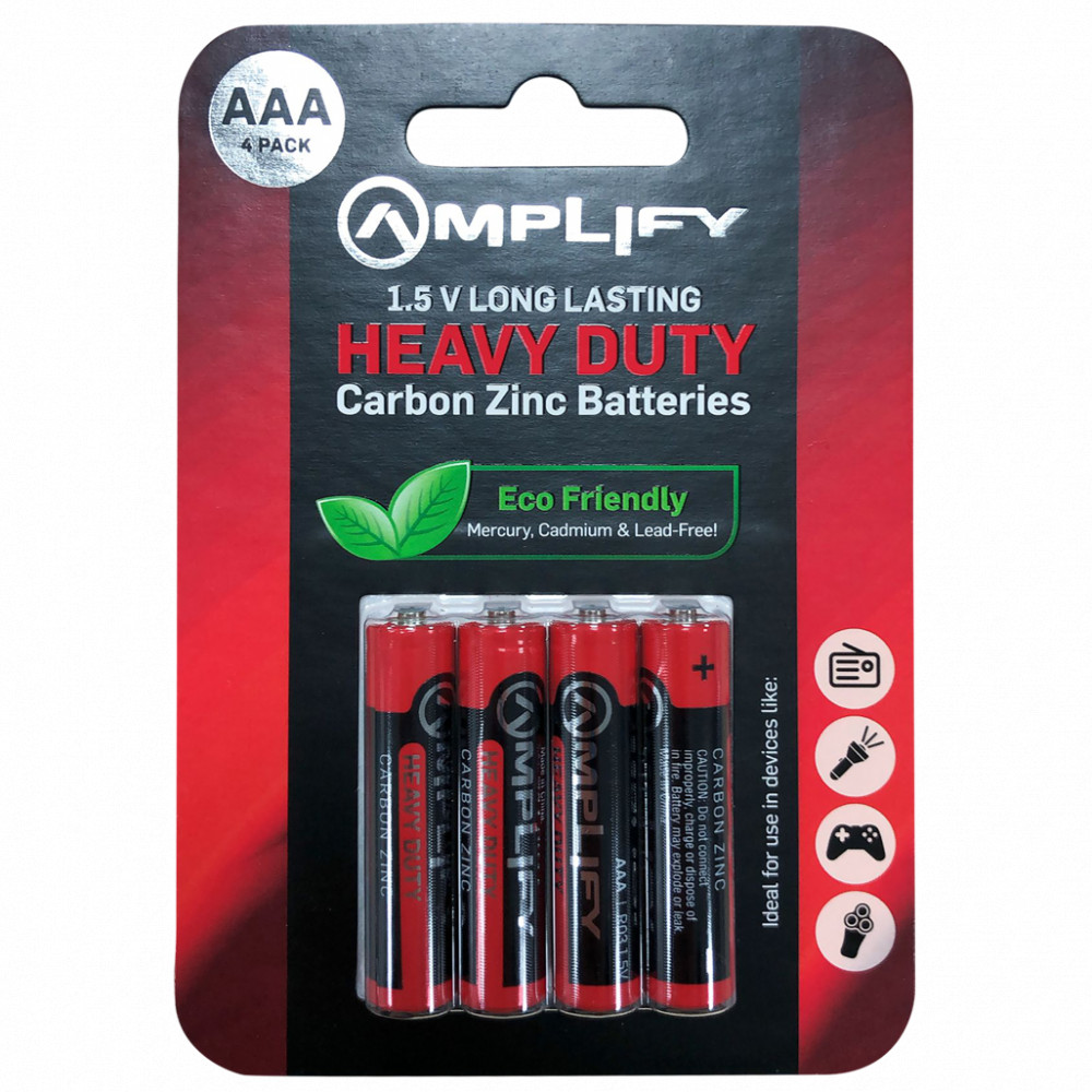 Heavy Duty AAA Carbon Zinc 4 pack Batteries