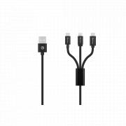 On The Fly 3-in-1 Charging Cable 1M