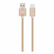 Linked series USB Type-C cable braided 2 meter - champagne gold