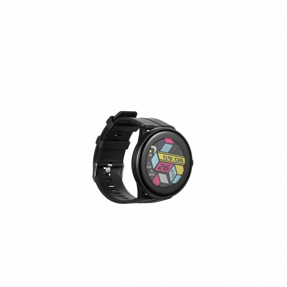 Compete series fitness watch round face - black