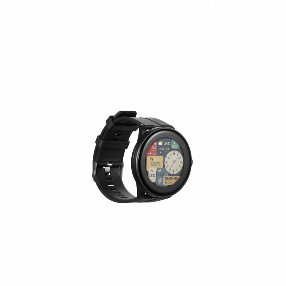 Compete series fitness watch round face - black