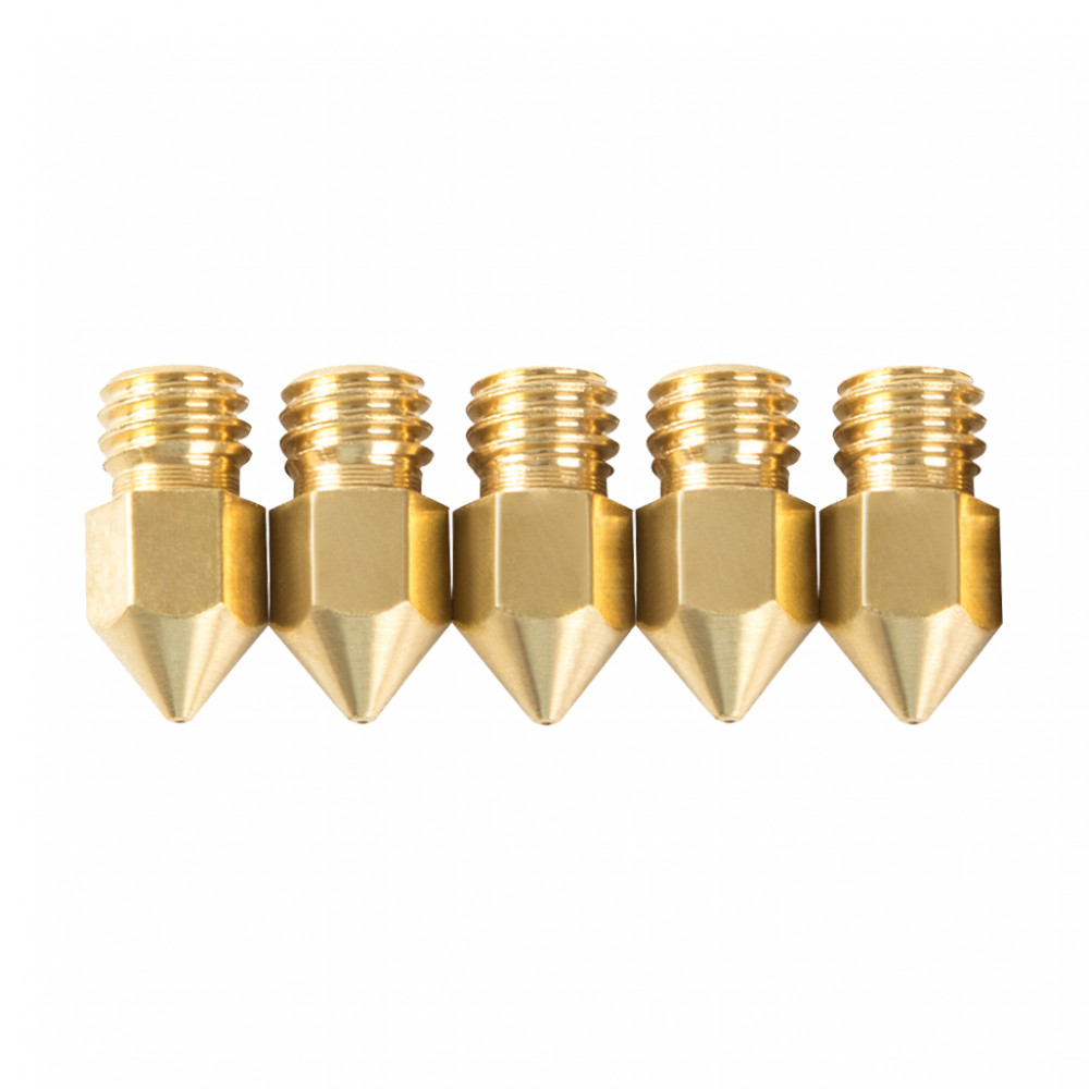 M6 0.4mm Brass Nozzle - Big Head - 5pcs