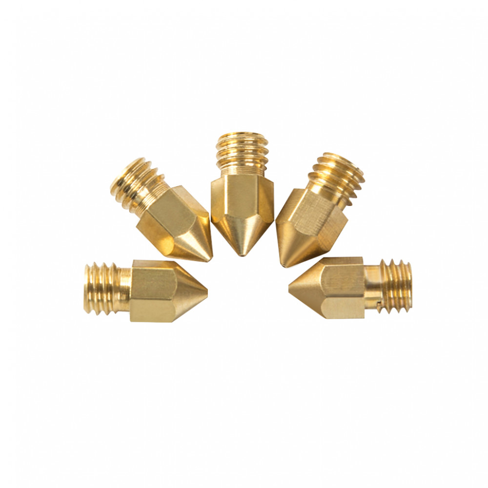 M6 0.4mm Brass Nozzle - Big Head - 5pcs