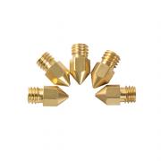 M6 0.4mm Brass Nozzle - Big Head - 5pcs