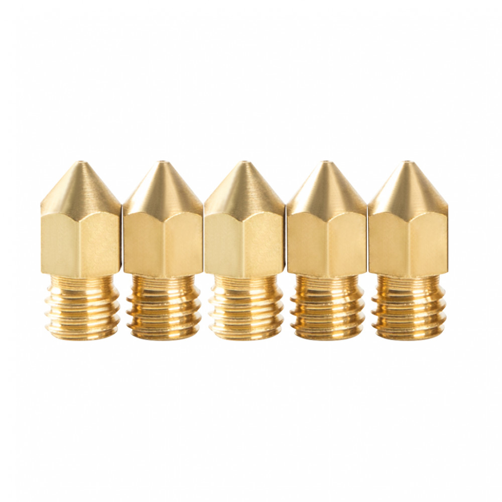 M6 0.4mm Brass Nozzle - Big Head - 5pcs