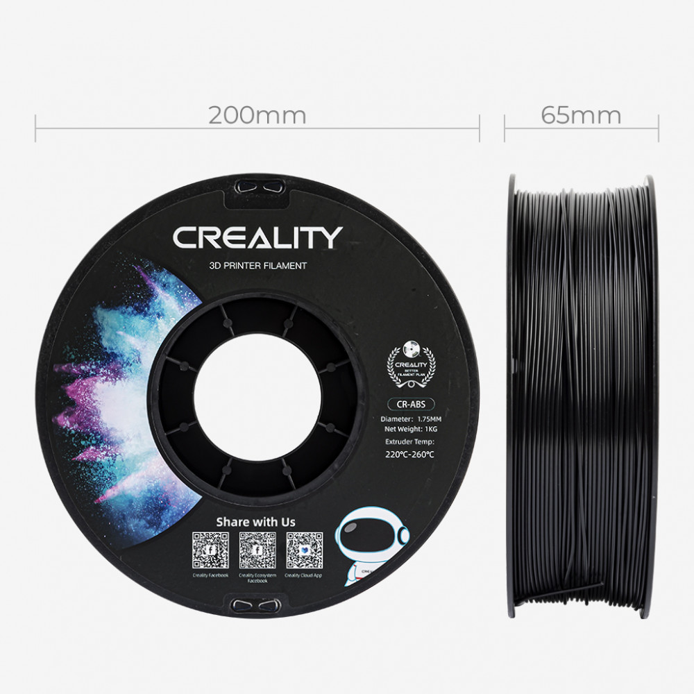 ABS Filament Black 1Kg