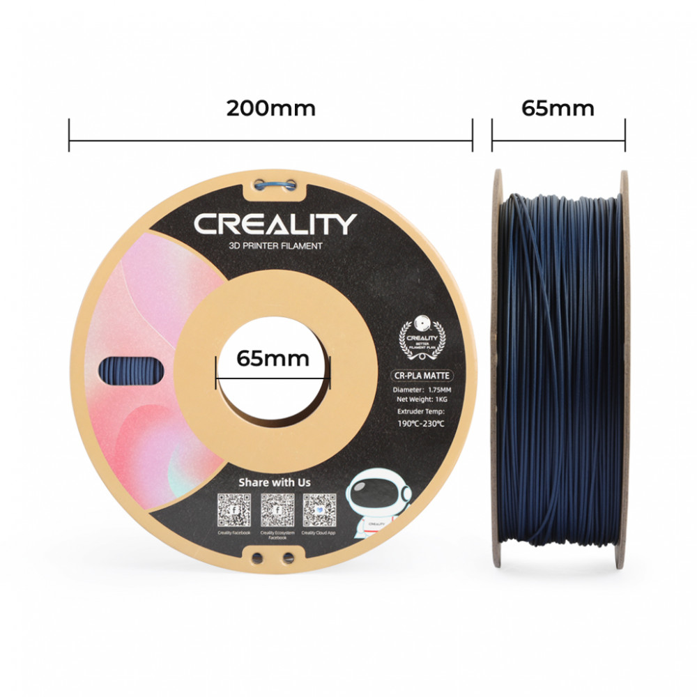 CR-PLA Filament Matte Navy Blue, 1Kg