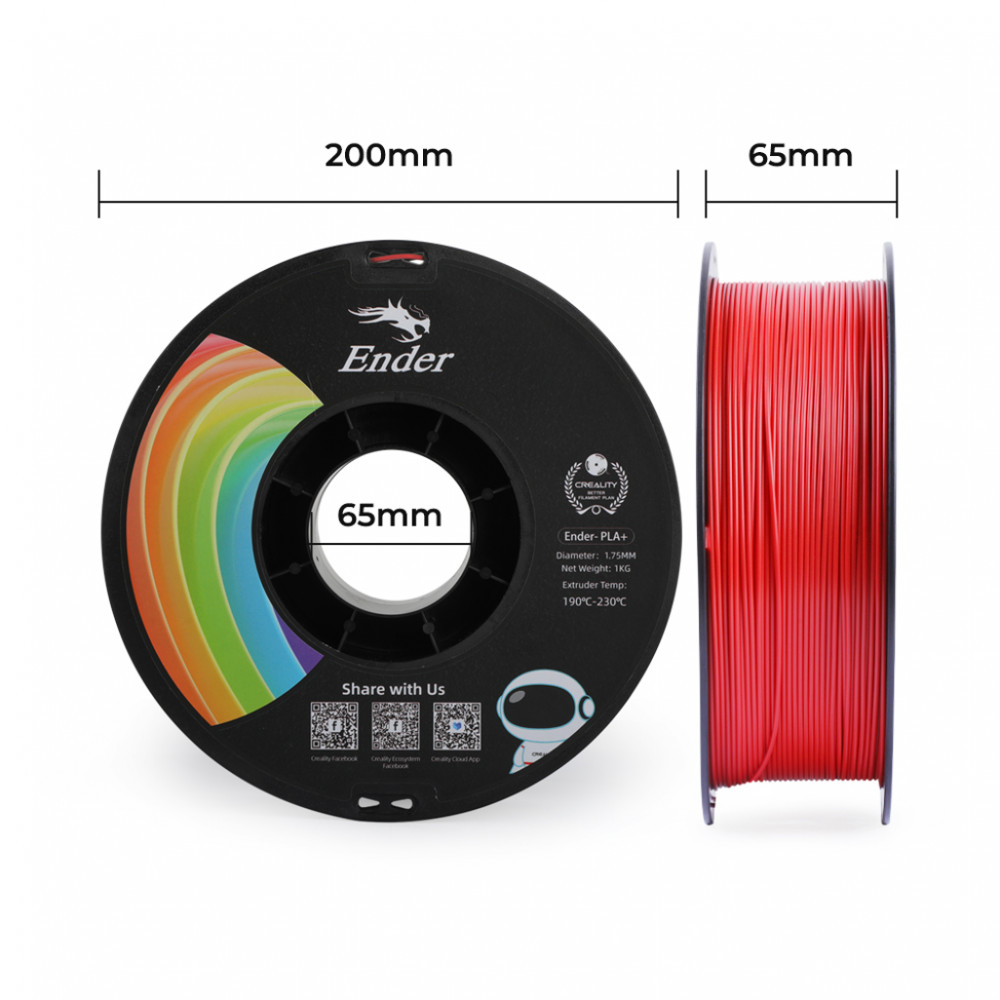 Ender PLA+ Filament Red 1Kg