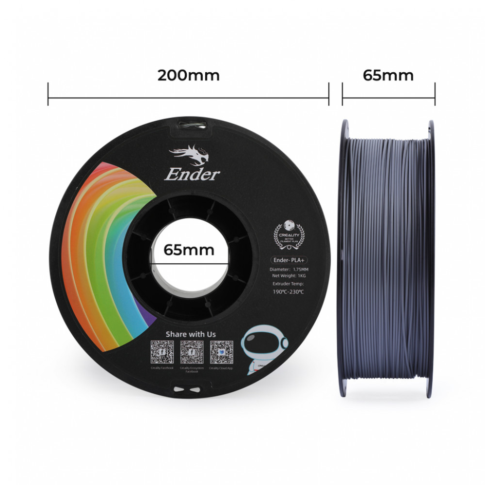 Ender PLA+ Filament Grey 1Kg