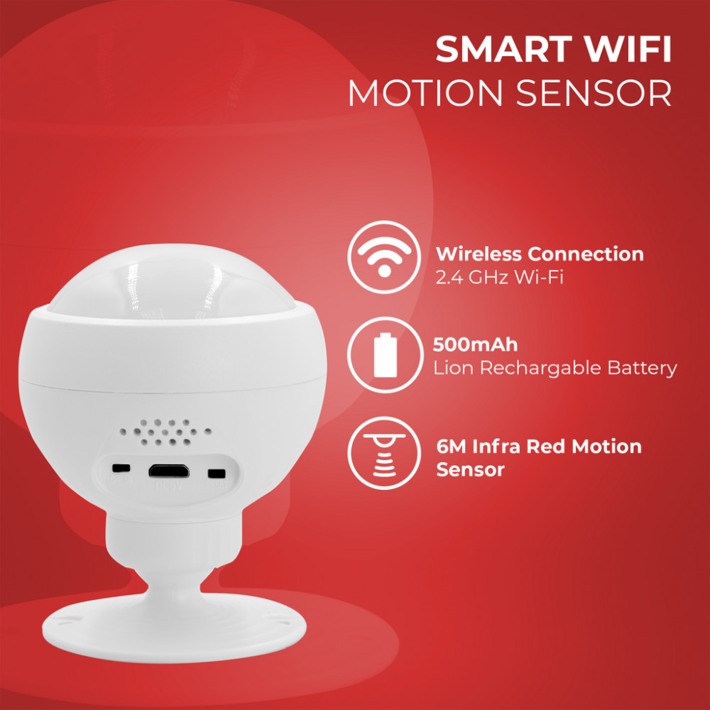 Smart WiFi Motion Sensor Recharge Twin Pack